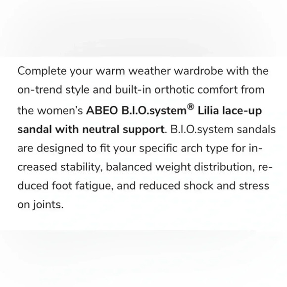 ABEO B.I.O. System | Lilia Lace  -Up Sandals - Picture 7 of 10